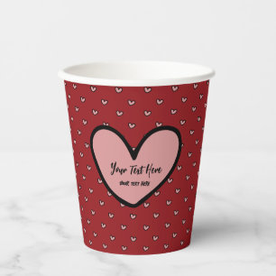 Fun Stylist Sweet Heart Party Vorlage Pappbecher