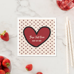Fun Stylist Sweet Heart Party Vorlage Serviette