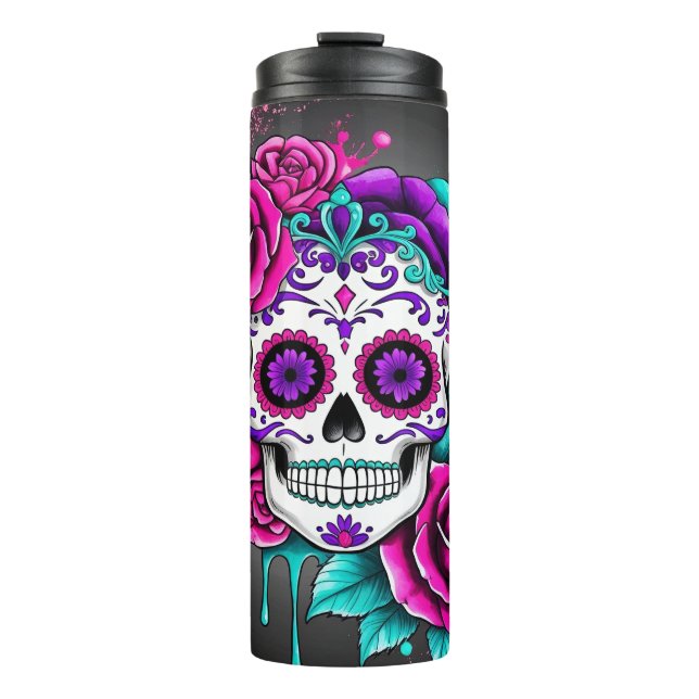 Fun Sugar Skull Thermosbecher (Vorderseite)