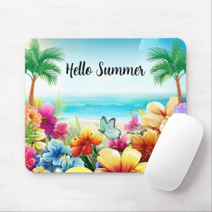 Fun Summer Beach Szene Mousepad