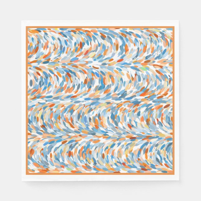 Fun Summer Colors Paint Spritzer Art Muster Serviette (Vorderseite)