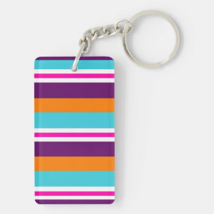 Fun Summer Pink Turquoise Orange Purple Motif rayé