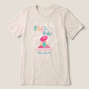 Fun Summer Pool Party Wasserfarbe Süß 16 Tri-Blend Shirt