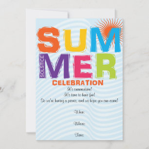 Fun Summer Solstice Invitation
