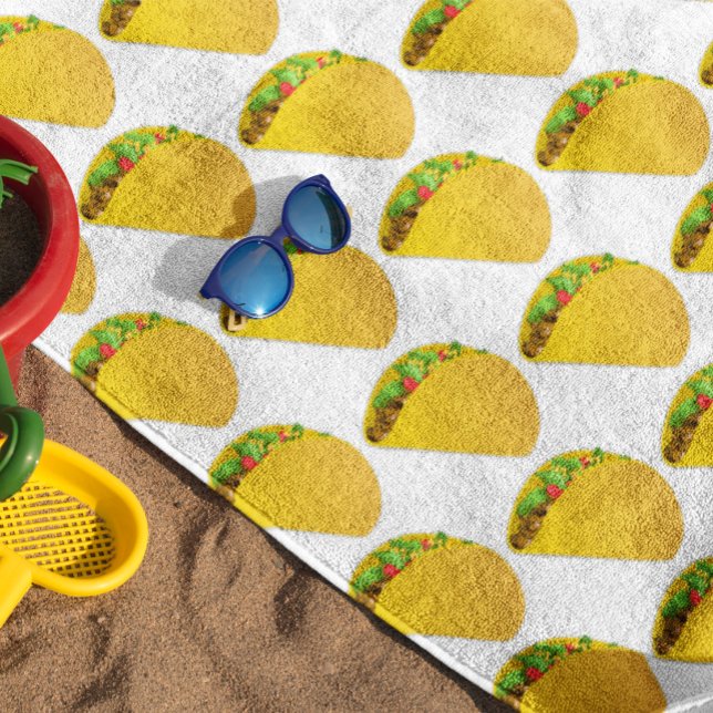 Fun Summer Taco Print Muster Strandtuch (Von Creator hochgeladen)