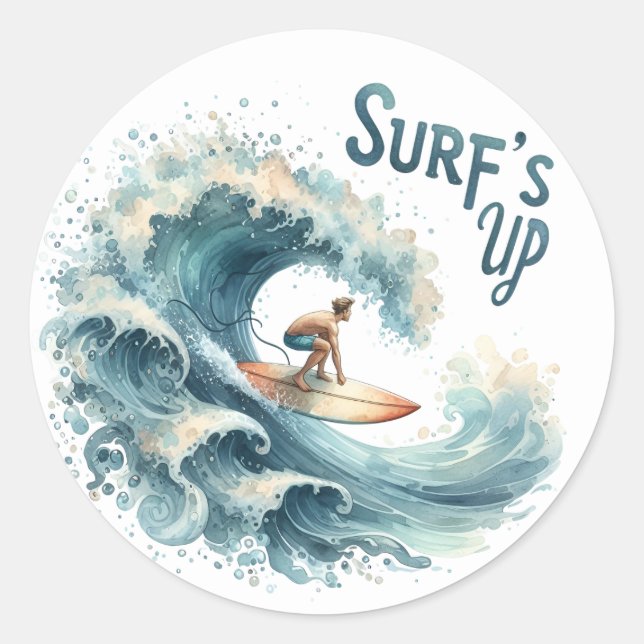 Fun Summer überschwemmt Sticker (Vorderseite)