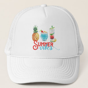 Fun Summer Vibes Farbenfrohe Cocktails Truckerkappe
