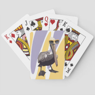 Fun Summer Vibes Pelican Bird Spielkarten