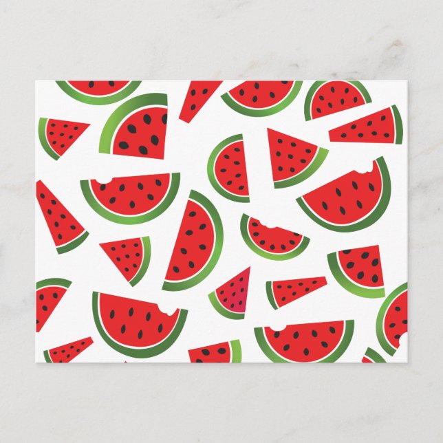 Fun Summer Watermelon Obstkarte Postkarte (Vorderseite)
