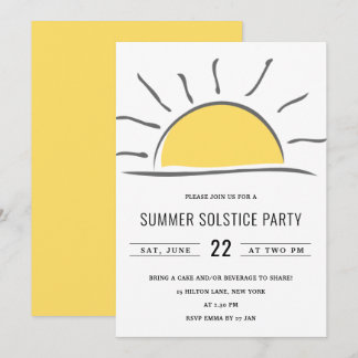 Fun Sun Summer Solstice Party laden Einladung
