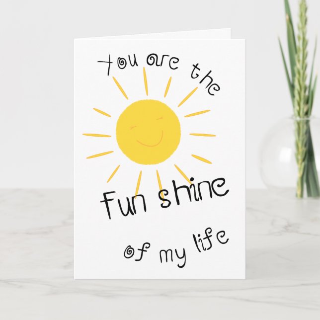 Fun Sunny Fügen Sie einen Namen und Alter glücklic Karte (Vorderseite)