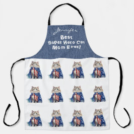 Fun Super Hero Cat All-over Print-Schürze Schürze