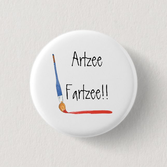 Fun Super Niedlich Artzee Fartzee Artist Button (Vorderseite)