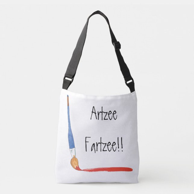 Fun Super Niedlich Artzee Fartzee Artists Tragetaschen Mit Langen Trägern (Vorderseite)