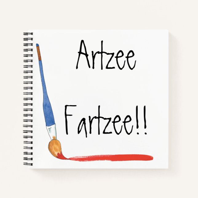 Fun Super Niedlich Artzee Fartzee Spiral Sketch Notizbuch (Vorderseite)