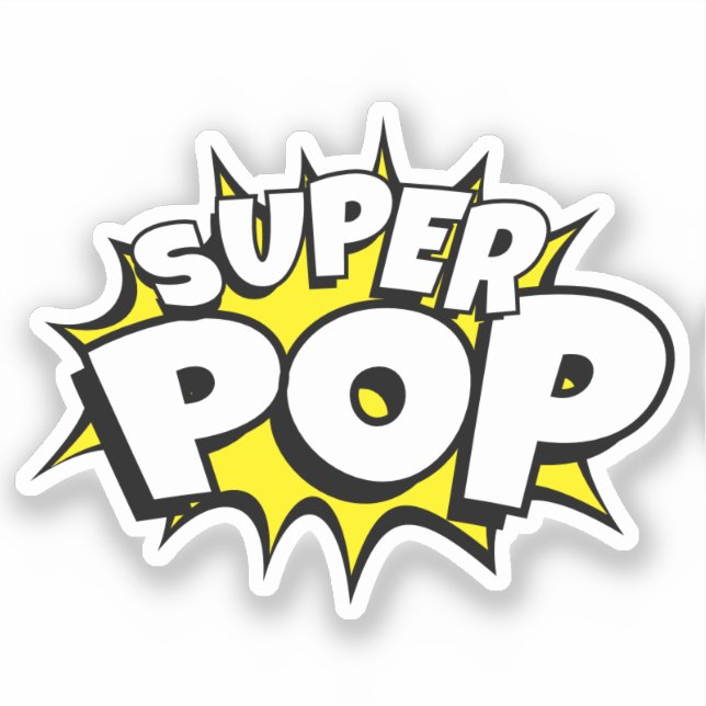 Fun SUPER POP! Comic Buch Pop Kunst Aufkleber (Vorderseite)
