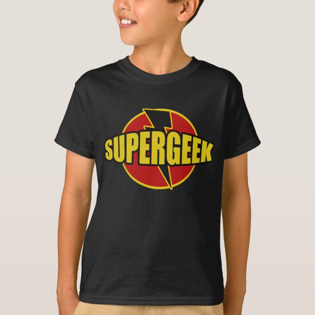 Fun SUPERGEEK Graphic T-SHIRT (Vorderseite)
