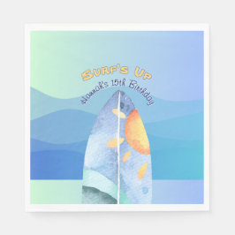 Fun Surf ist zum Geburtstag auf Serviette