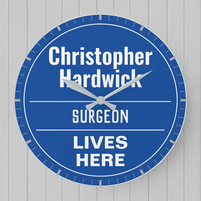 Fun Surgeon Wall Plaque Stil Große Uhr (Von Creator hochgeladen)