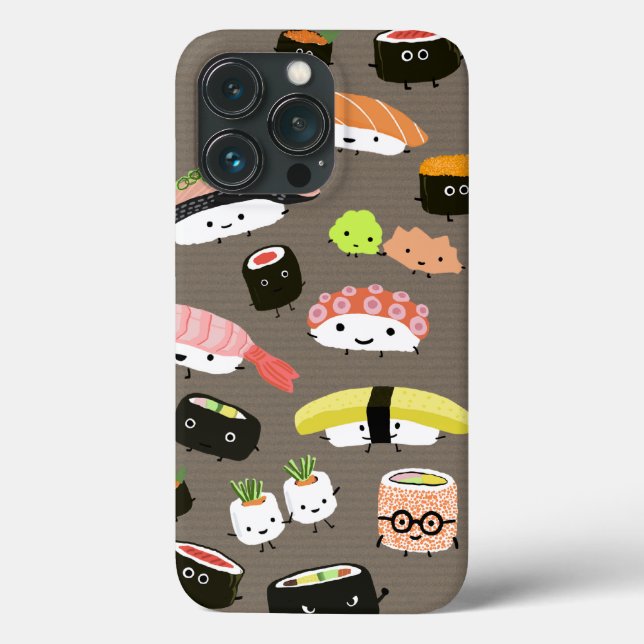 Fun Sushi Characters Kawaii Sortiment Funny Case-Mate iPhone Hülle (Rückseite)