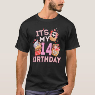 Fun Süße Tier Cupcake ist mein 14. Geburtstag T-Shirt