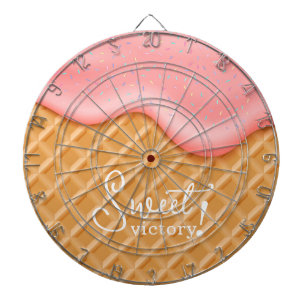 Fun Sweet Victory Ice Creme Cone Sprinkles Rosa Dartscheibe