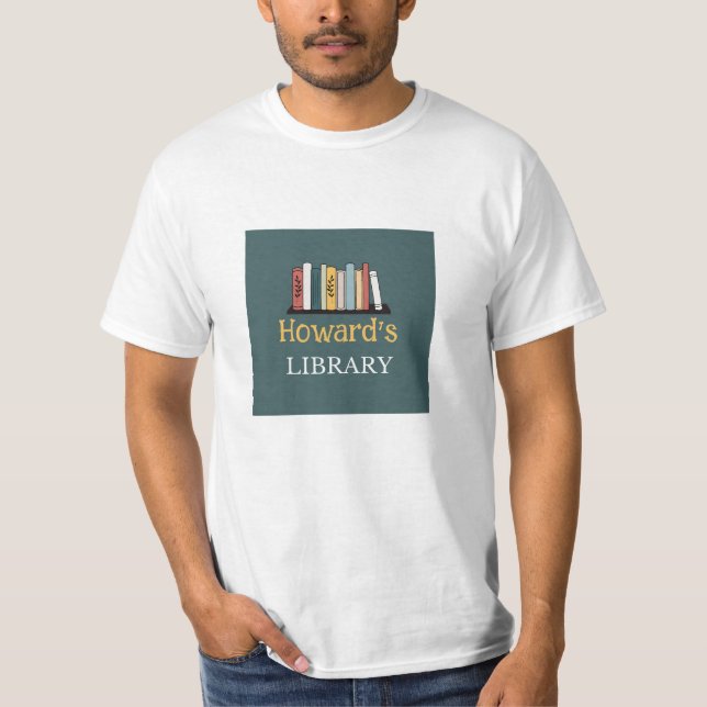 FUN! T - Shirt - Bibliothek - Personalisiert - Nam (Vorderseite)