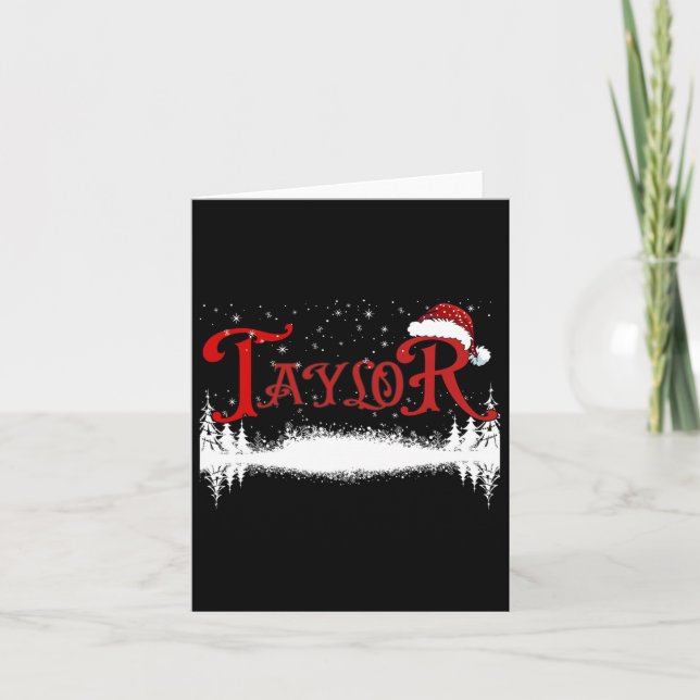 Fun Taylor Santa Vorname Weihnachtsmann 1 Karte (Vorderseite)