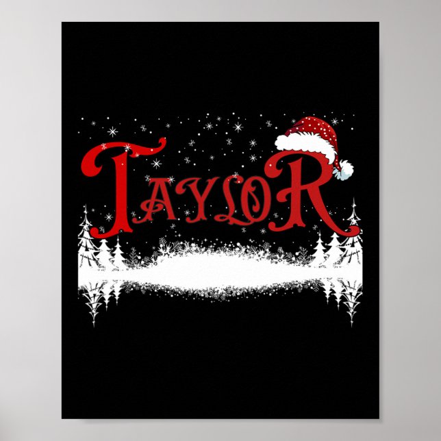 Fun Taylor Santa Vorname Weihnachtsmann 1 Poster (Vorne)