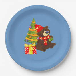 Fun Teddy Bar Weihnachts-Party Pappteller