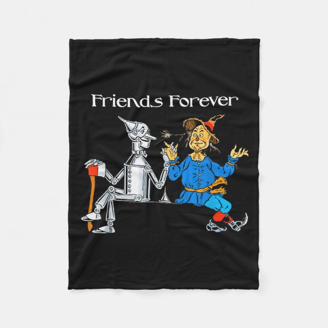 Fun Tee Shirt Friends Forever Wizard Of Oz Ecrow  Fleecedecke (Vorderseite)
