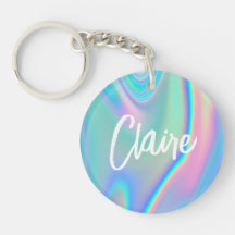 Fun tendance Faux Iridescente Personnalisé avec no