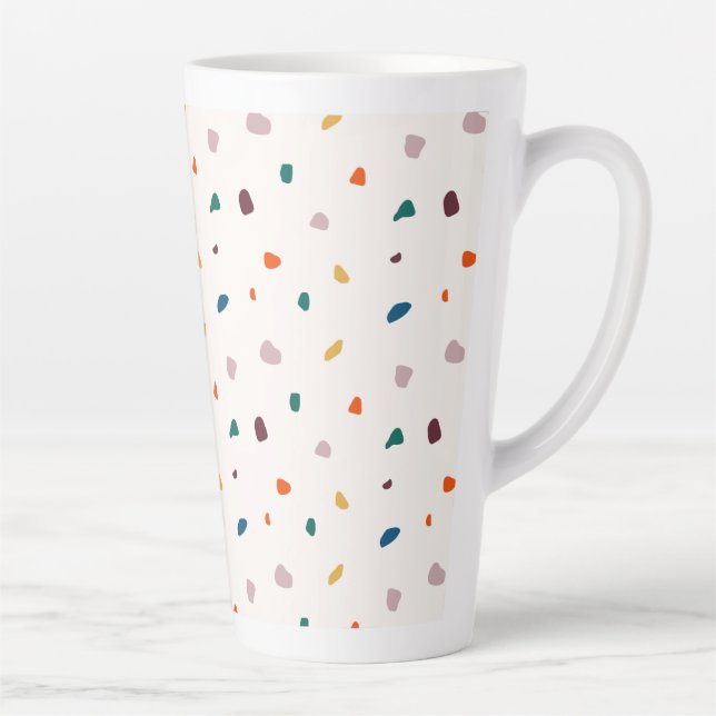 Fun Terrazzo Print Latte Tasse (Rechts)