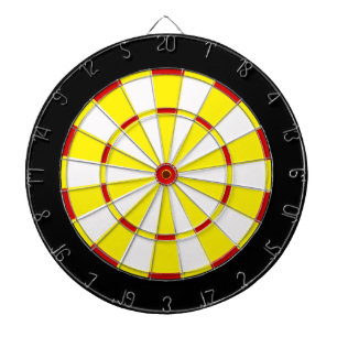 Fun Time Darboard in rot-weiß und gelb Dartscheibe
