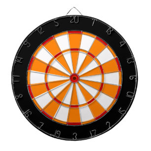 Fun Time Darboard in rot, weiß und orange Dartscheibe