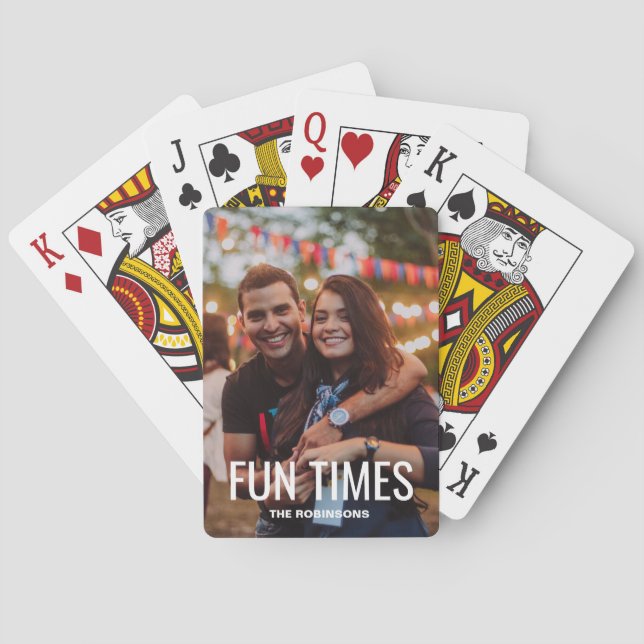 Fun Times Custom Family Foto Spielkarten (Rückseite)