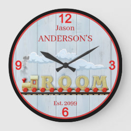 Fun Train Room Boy's Wall Horloge