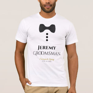 Fun Trauzeuge Black Krawatte Hochzeit T - Shirt