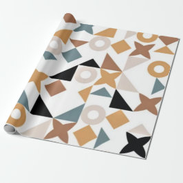 Fun Trendy Bauhaus Geometric XOXO Geschenkpapier