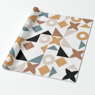 Fun Trendy Bauhaus Geometric XOXO Geschenkpapier