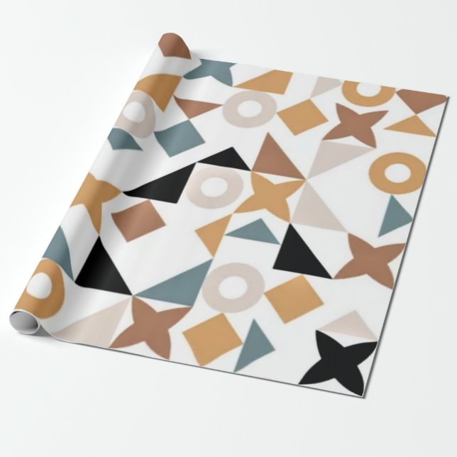 Fun Trendy Bauhaus Geometric XOXO Geschenkpapier (Ungerollt)