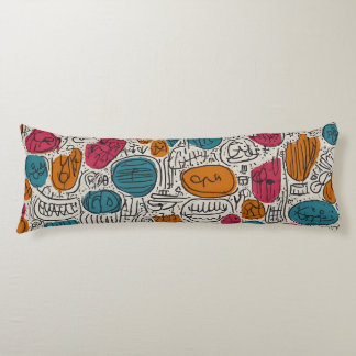 Fun Trendy Line Doodle Seamles Muster Seitenschläferkissen