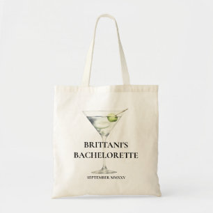 Fun Trendy Martini Bridesmaid Bachelorette Tragetasche