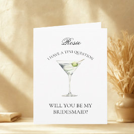 Fun Trendy Martini wird meine Bridesmaid Card sein Einladung