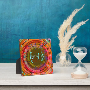 Fun Trendy Modern Furchtlos farbig Fotoplatte