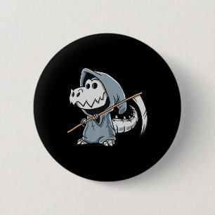 Fun TRex Skeleton Dino Grim Sensenmann Dinosaur Ha Button