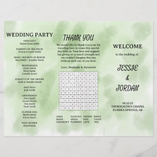 Fun Tri-Fold-Hochzeitsprogramm Flyer