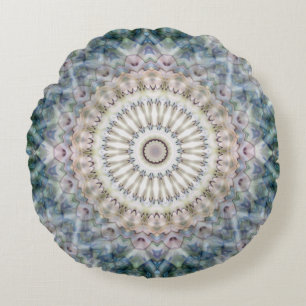 Fun Trippy Hippy Psychedelic Fraktal Kaleidoskop Rundes Kissen
