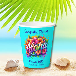 Fun Tropical Aloha Abschluss Pappbecher