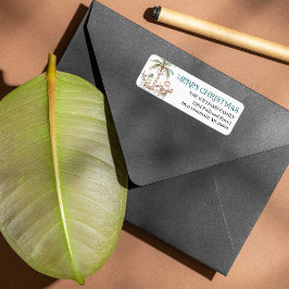 Fun Tropical Christmas | Étiquette de retour